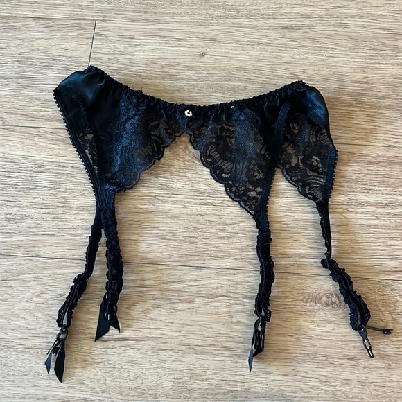Dior Intimates & Sleepwear Christian Dior Vintage Black Garter Belt